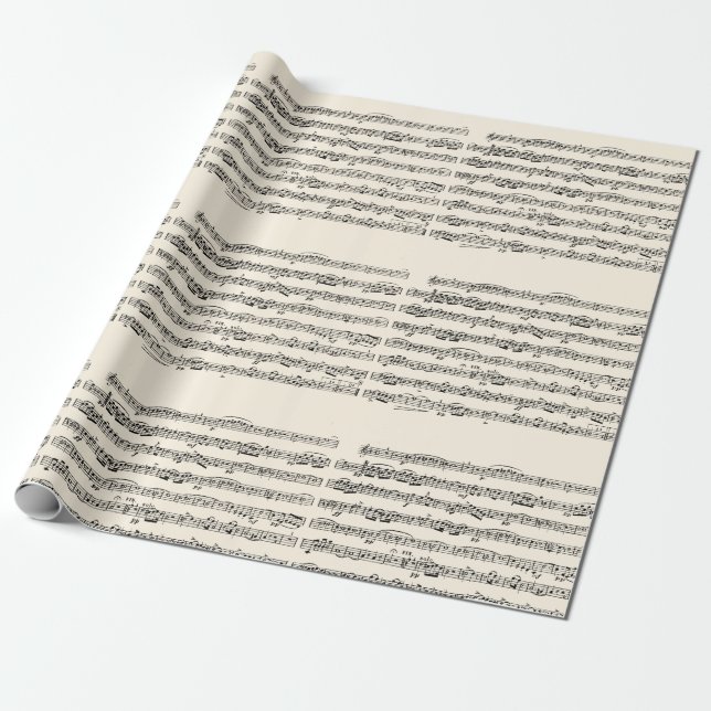 sheet music wrapping paper (Unrolled)