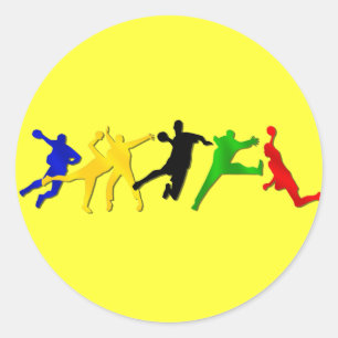 Sheet of 20 handball stickers for fans and players