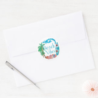 Sheet of Beach Vibes Stickers