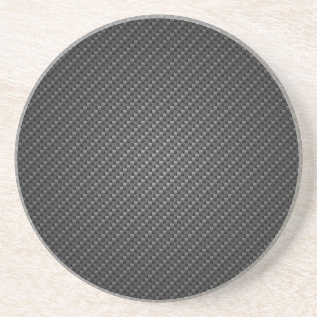 Sheet Of Carbon Fibre Texture Coaster (Front)