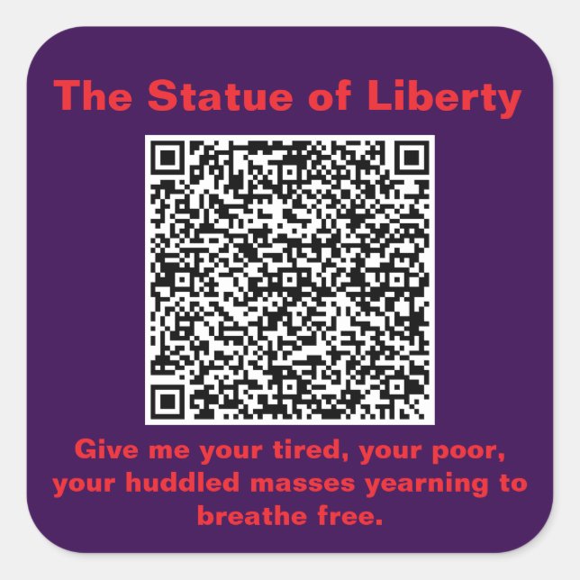Sheet of six 3 inch, square stickers.Sticker Sticker (Front)