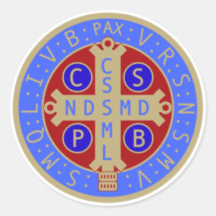 Sheet of St. Benedict Medal Stickers