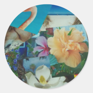 Sheet of stickers -  Colourful collage of photos