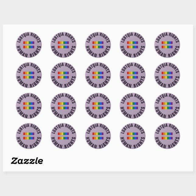 Sheet Of Stickers - Equality For All LGBTQIA  (Sheet)