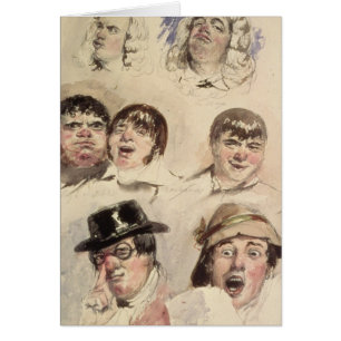 Sheet of Studies of Seven Heads