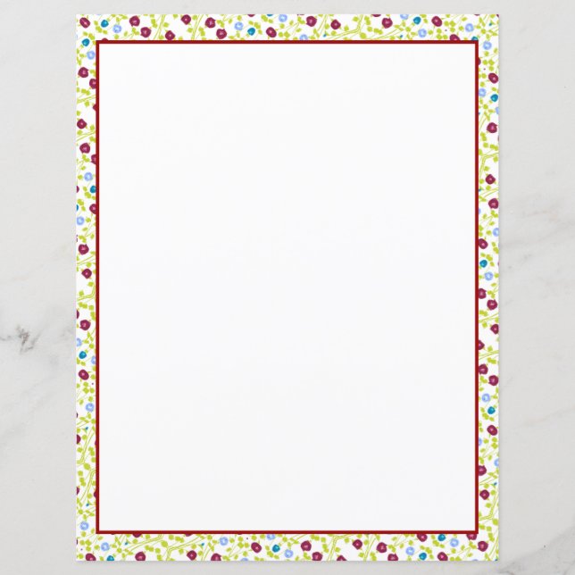 Sheet Paper in Mini Floral (Front)
