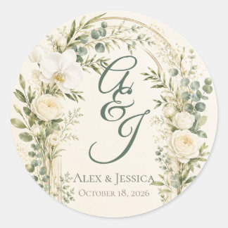 Sheet:Personalised Modern Botanical Wedding Seal