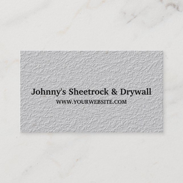 Sheetrock & Drywall Construction Business Card (Front)