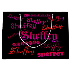Sheffey Fonts - Pink and Red Large Gift Bag