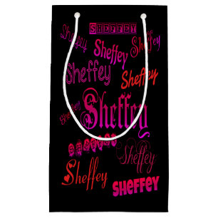 Sheffey Fonts - Pink and Red Small Gift Bag