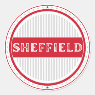 Sheffield City Pride Emblem – English Identity Classic Round Sticker
