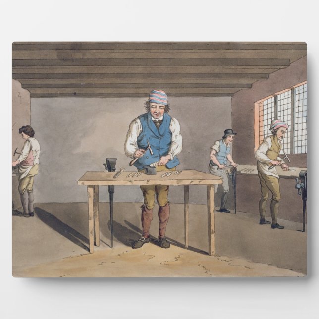 Sheffield Cutler, from `Costume of Yorkshire' engr Plaque (Front)