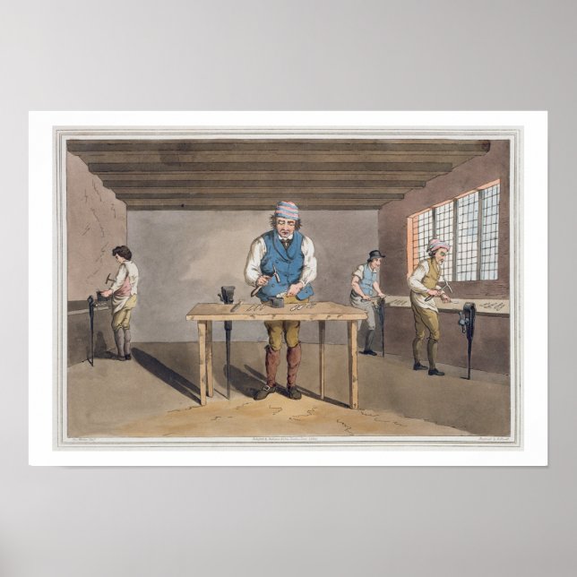 Sheffield Cutler, from `Costume of Yorkshire' engr Poster (Front)