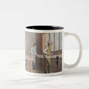 Sheffield Cutler, from `Costume of Yorkshire' engr Two-Tone Coffee Mug