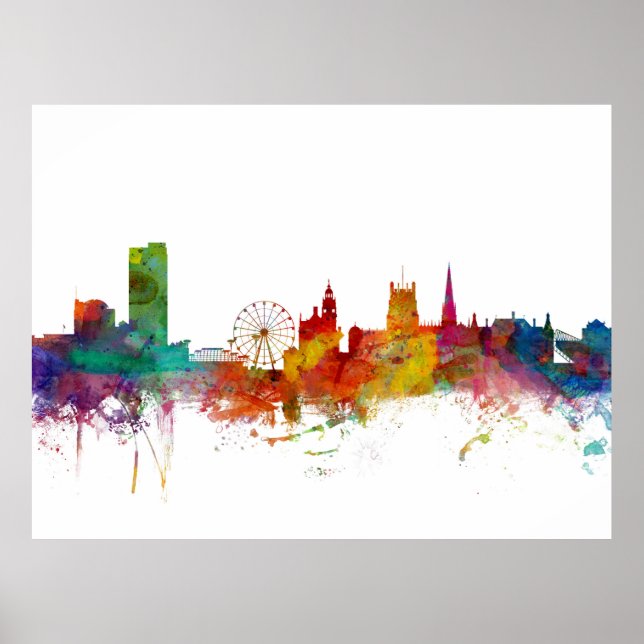 Sheffield England Skyline Poster (Front)