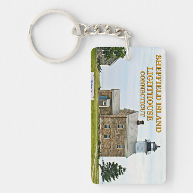Sheffield Island Lighthouse, Connecticut Key Ring (Front)
