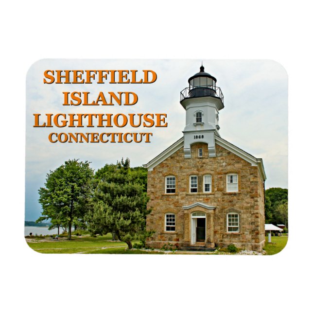 Sheffield Island Lighthouse, Connecticut Magnet (Horizontal)