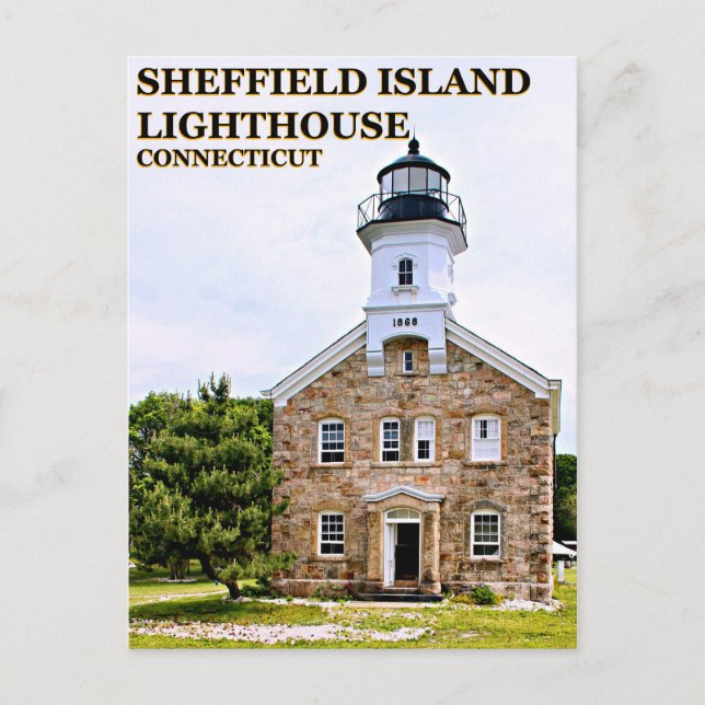 Sheffield Island Lighthouse, Connecticut Postcard (Front)