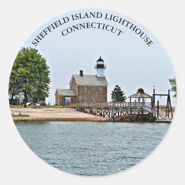 Sheffield Island Lighthouse, Connecticut Stickers (Front)