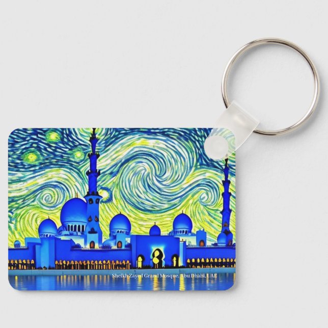 Sheikh Zayed Grand Mosque, Abu Dhabi on a key ring (Front)