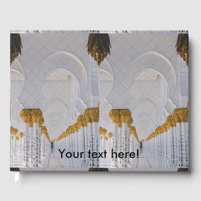 Sheikh Zayed Grand Mosque columns,Abu Dhabi Guest Book (Front)
