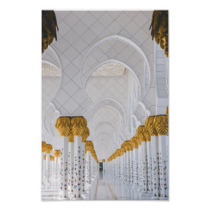 Sheikh Zayed Grand Mosque columns,Abu Dhabi Photo Print