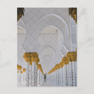 Sheikh Zayed Grand Mosque columns,Abu Dhabi Postcard