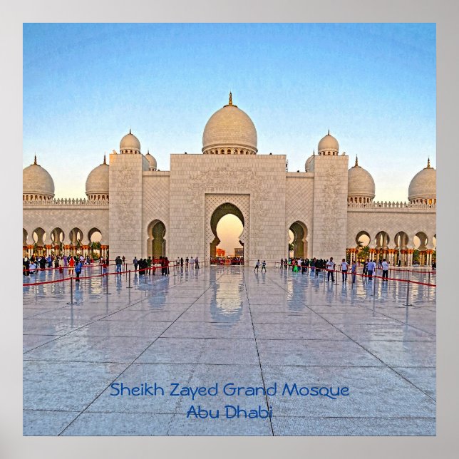 Sheikh Zayed Grand Mosque Plaza Poster (Front)