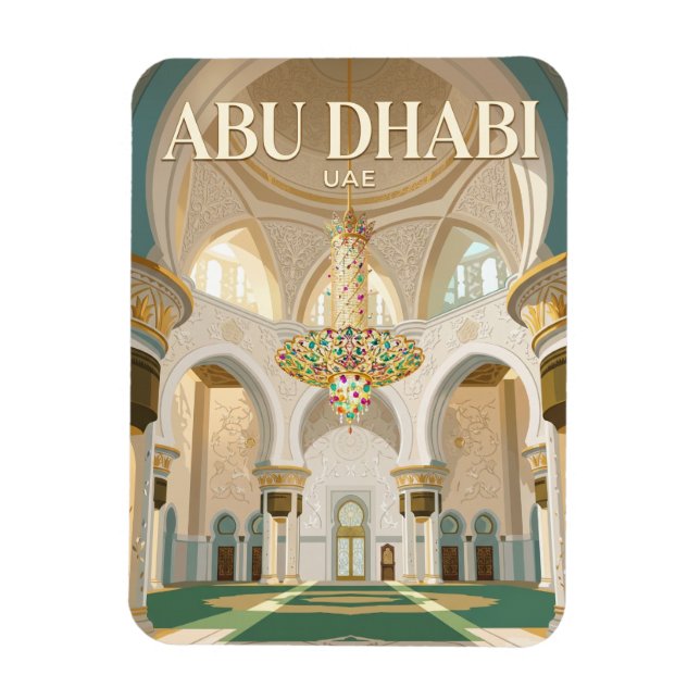 Sheikh Zayed Grand Mosque UAE Magnet (Vertical)
