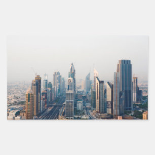 Sheikh Zayed Road Rectangular Sticker