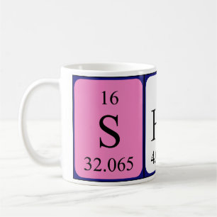 Shela periodic table name mug