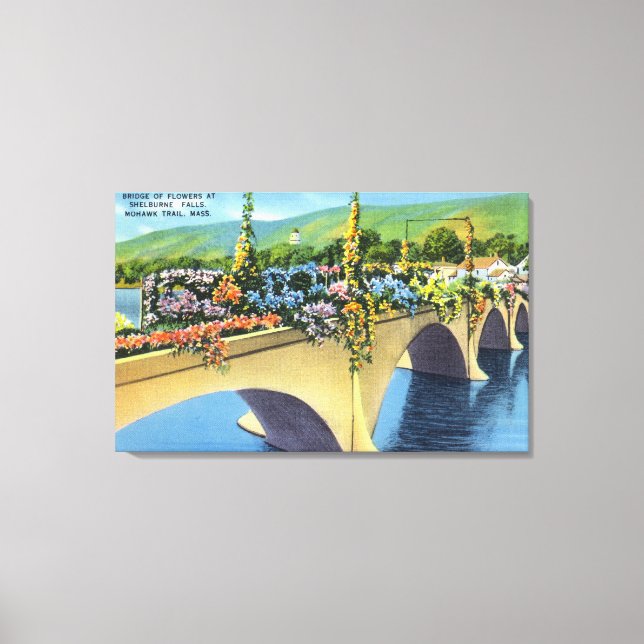 Shelburne Falls Bridge of Flowers Canvas Print (Front)