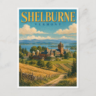 Shelburne Vermont Farm View GeoSaga Postcard