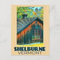 Shelburne, Vermont vintage travel poster