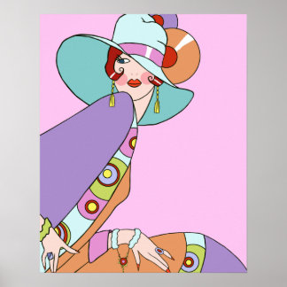 Shelby, 1920s Lady in Lilac and Lavender Poster