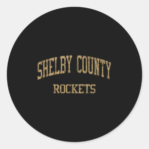 Shelby County High School Hs Shelbyville Ky Vintag Classic Round Sticker
