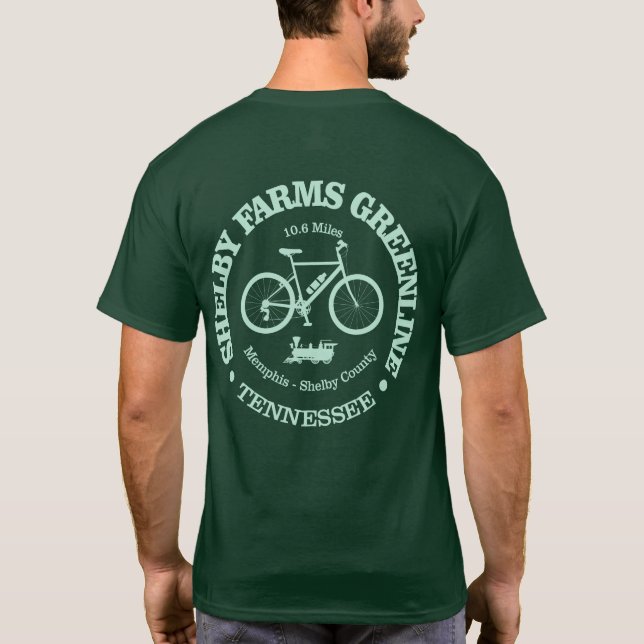 Shelby Farms Greenline (cycling) T-Shirt (Back)