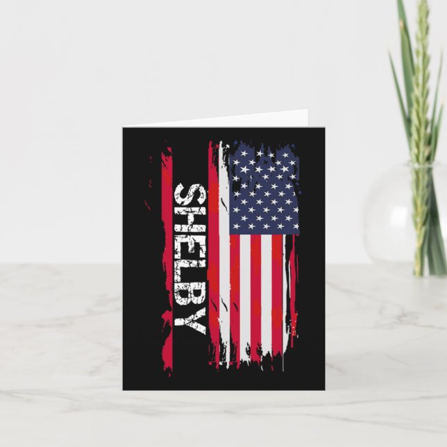 Shelby Flag America  Card (Front)