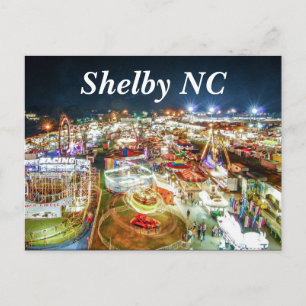 shelby nc home of cleveland county fair postcard