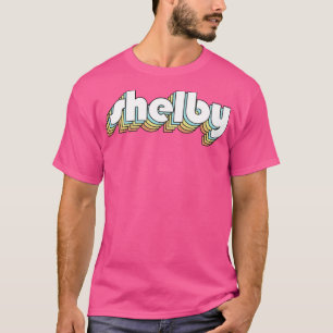 Shelby Retro Rainbow Typography Faded Style T-Shirt