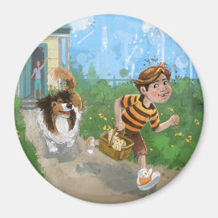 Sheldon and Davie Adventure Magnet