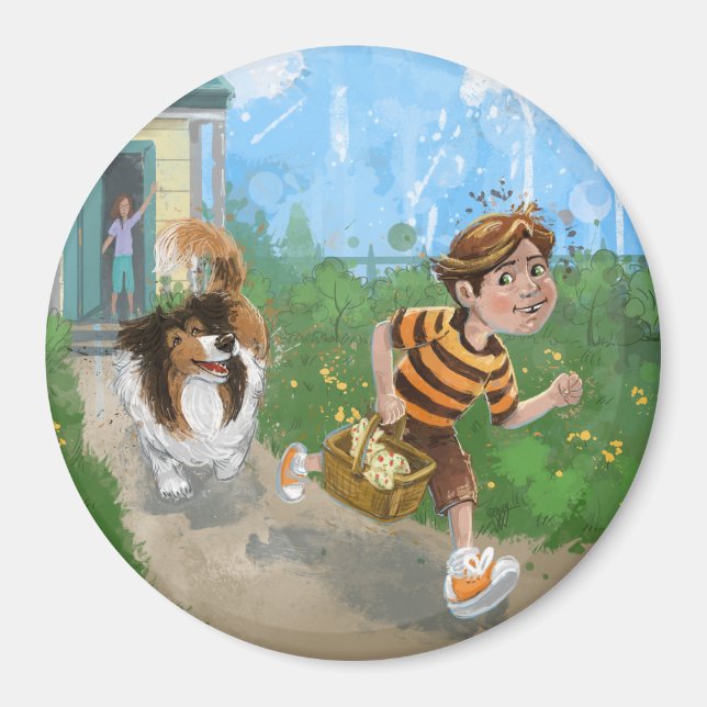 Sheldon and Davie Adventure Magnet (Front)