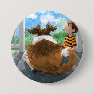 Sheldon and Davie Relaxing 7.5 Cm Round Badge