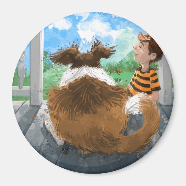 Sheldon and Davie Relaxing Magnet (Front)