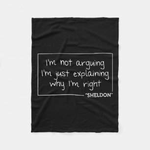 Sheldon Quote Fun Birthday Personalised Name Gift Fleece Blanket