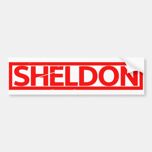 Sheldon Stamp Bumper Sticker (Front)
