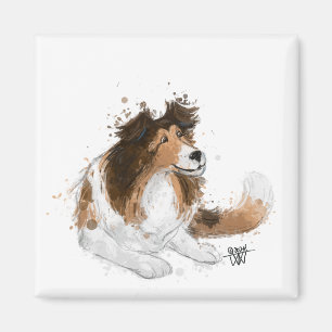 Sheldon the Sheltie Magnet