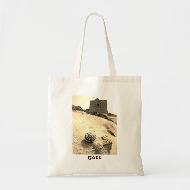 Shell and Tower, Gozo, Malta Tote Bag (Front)
