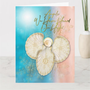 Shell Angel Beach Folded Greeting Card