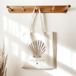 Shell Baby Shower Favor Tote Bag